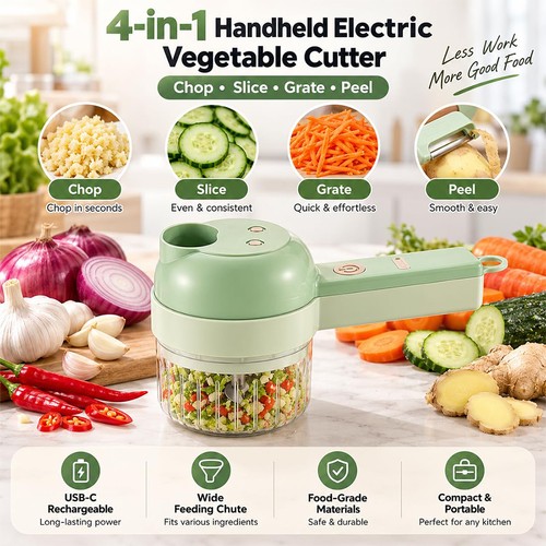 Handheld food cutter - 4-in-1,